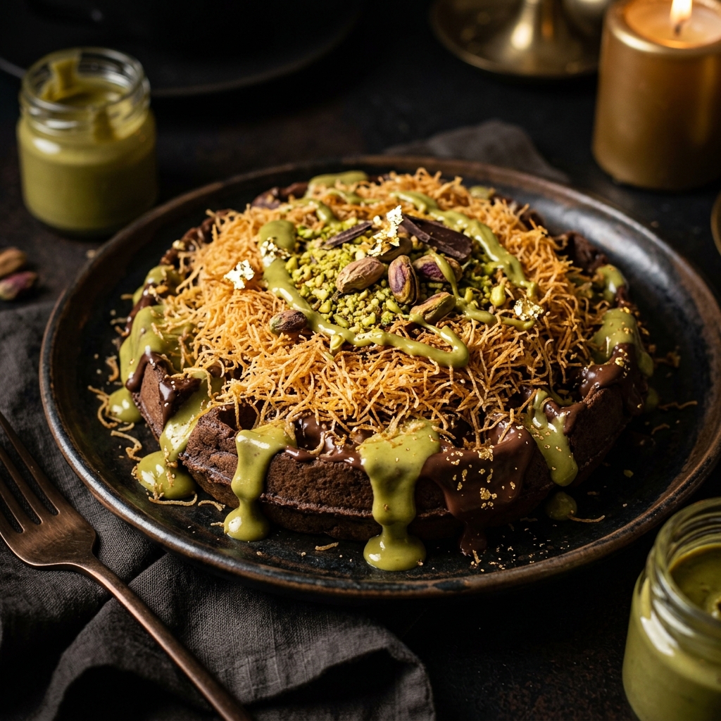 Dubai Chocolate Waffle